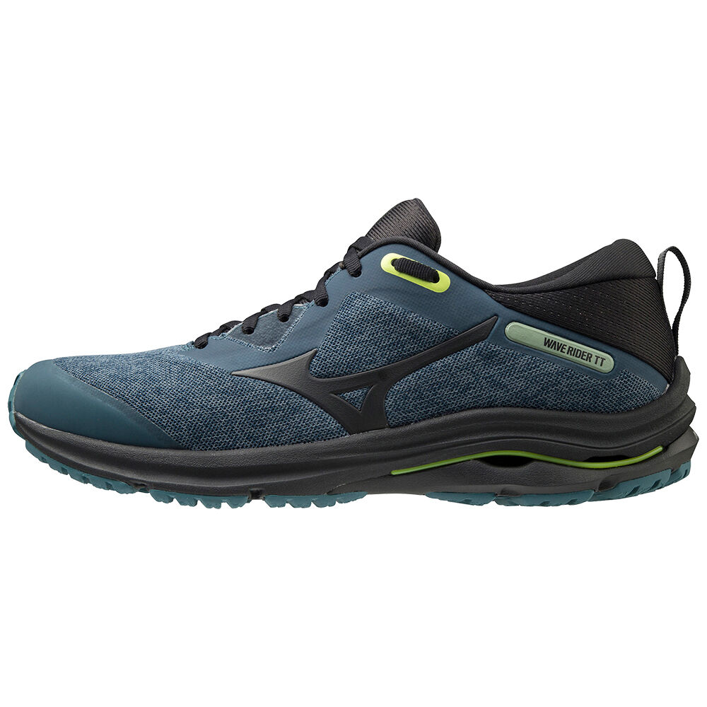 Mens Mizuno Wave Rider Tt 2 Trail Running Shoes Navy/Light Green Philippines (OKSPHI823)